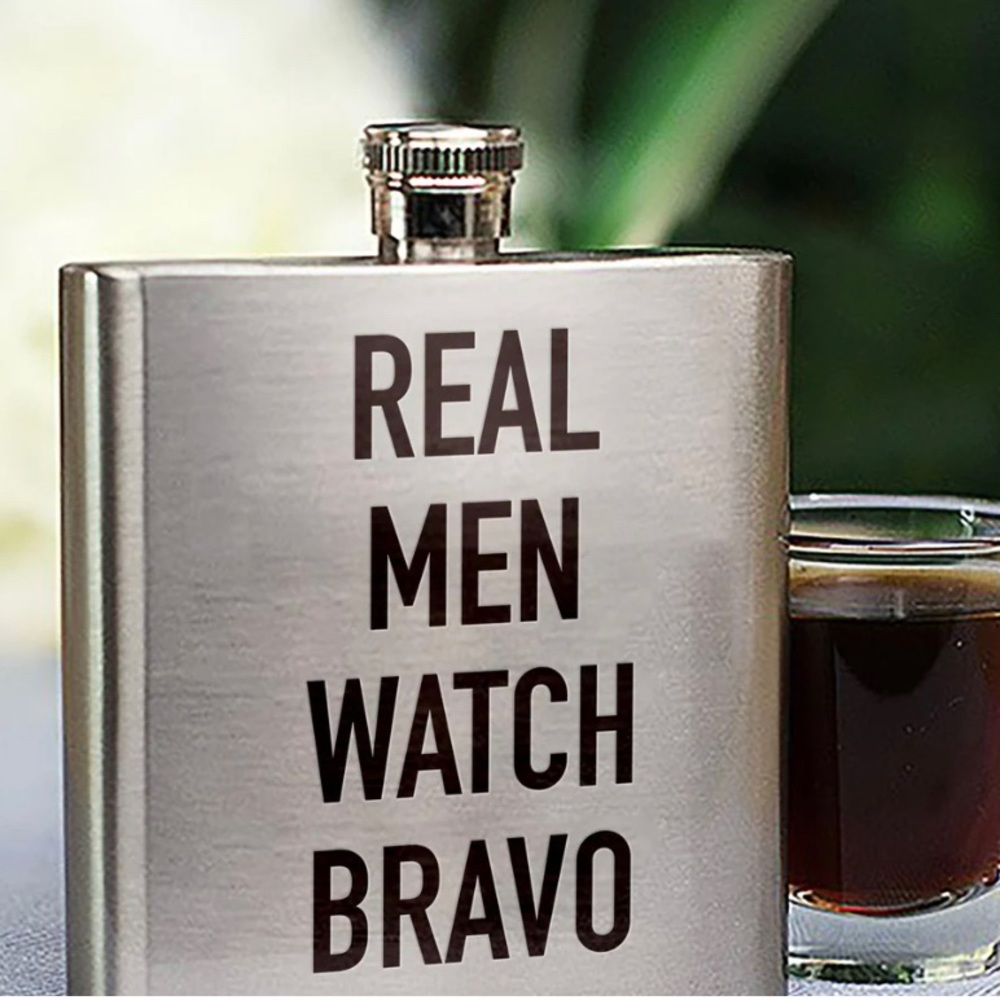 Real Men Watch Bravo Flask